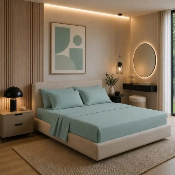 Perlarara Completo Letto in Cotone Tinta Unita