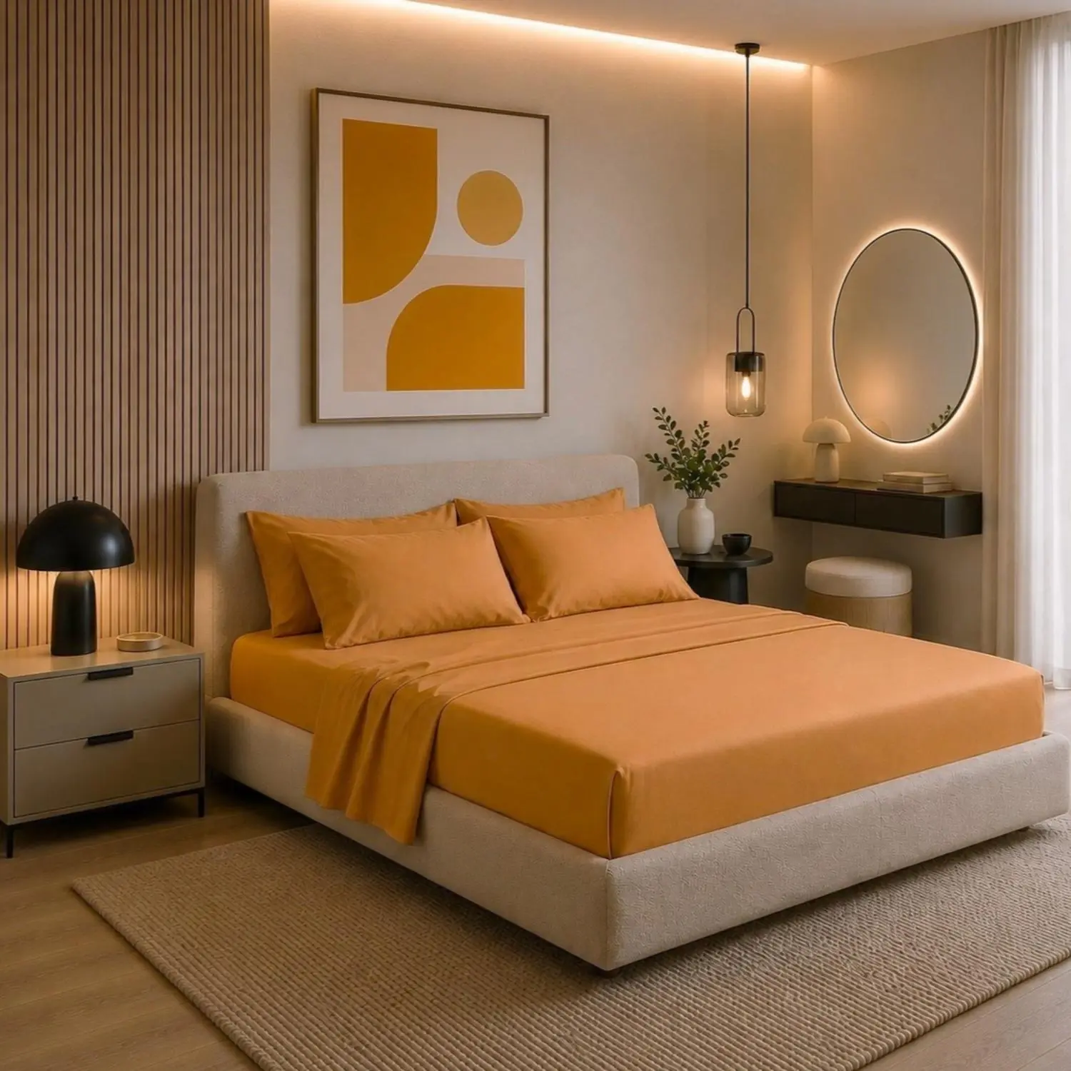 Perlarara Completo Letto in Cotone Tinta Unita