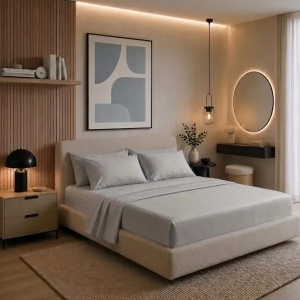 Perlarara Completo Letto in Cotone Tinta Unita