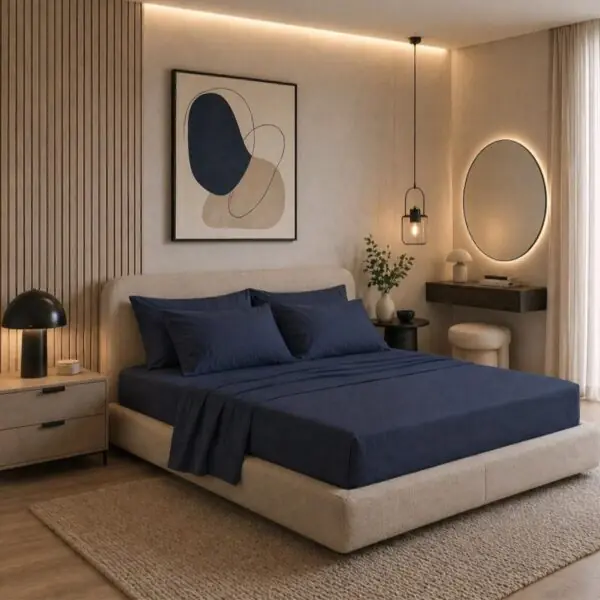 Perlarara Completo Letto in Cotone Tinta Unita