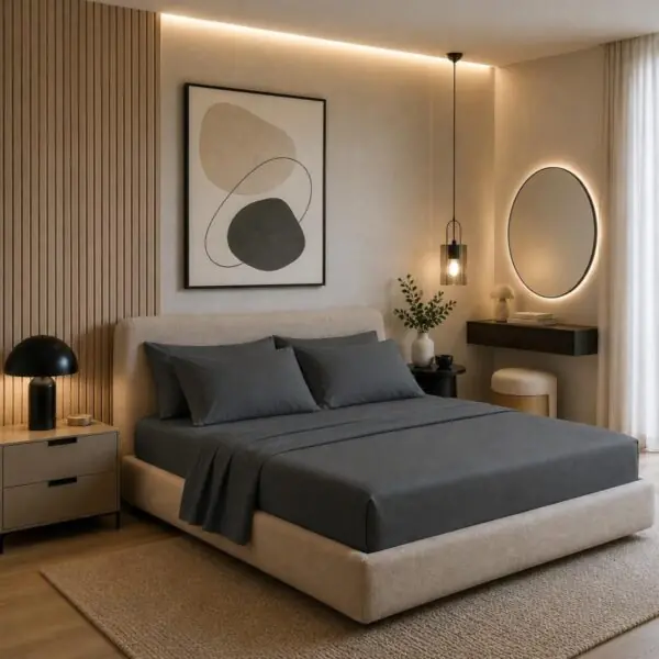 Perlarara Completo Letto in Cotone Tinta Unita