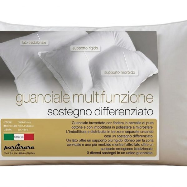 Perlarara Cuscino Letto Cervicale Multifunzione Anatomico Traspirante