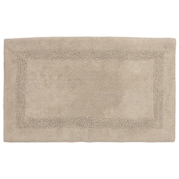 Perlarara Tappeto Bagno Border 50X80 Cm In Cotone Lino