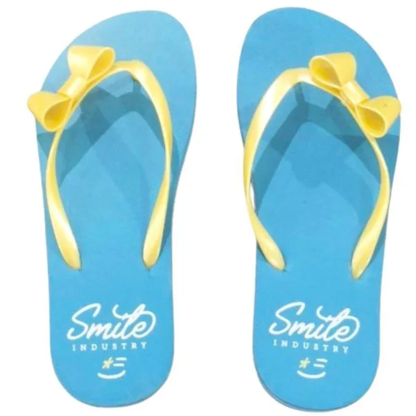 Smile Industry Infradito Donna Estive, Fiocco Giallo Sandali Spiaggia Piscina Mare Antiscivolo