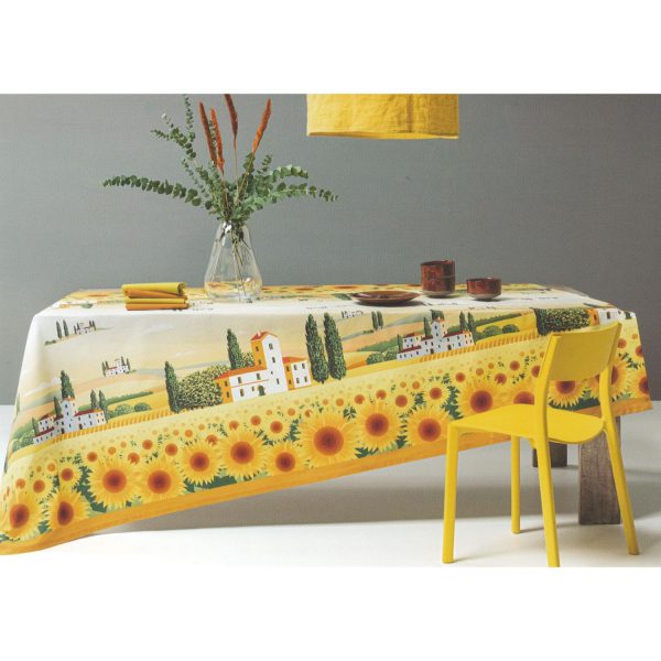 Tag House Tovaglia Design 6 posti 140x180 cm in Cotone - Girasole 3893
