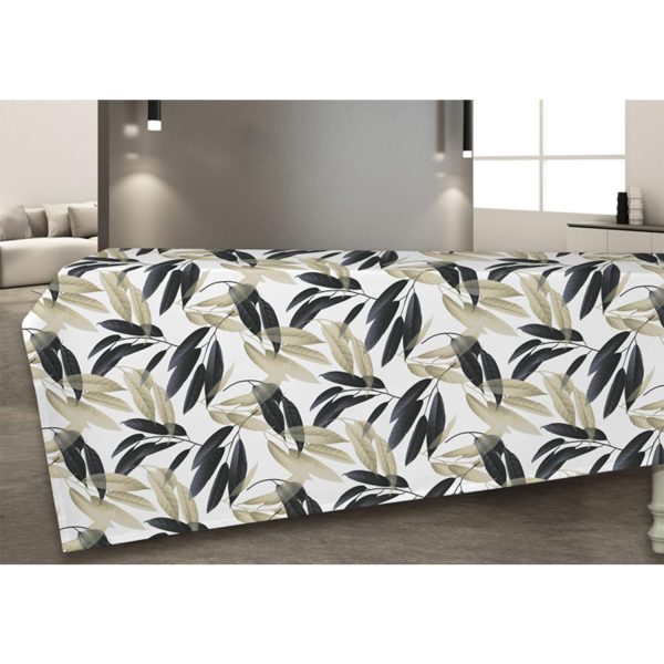Tag House Tovaglia Design 8 Posti 180x180 cm in Cotone - Foglie 3805