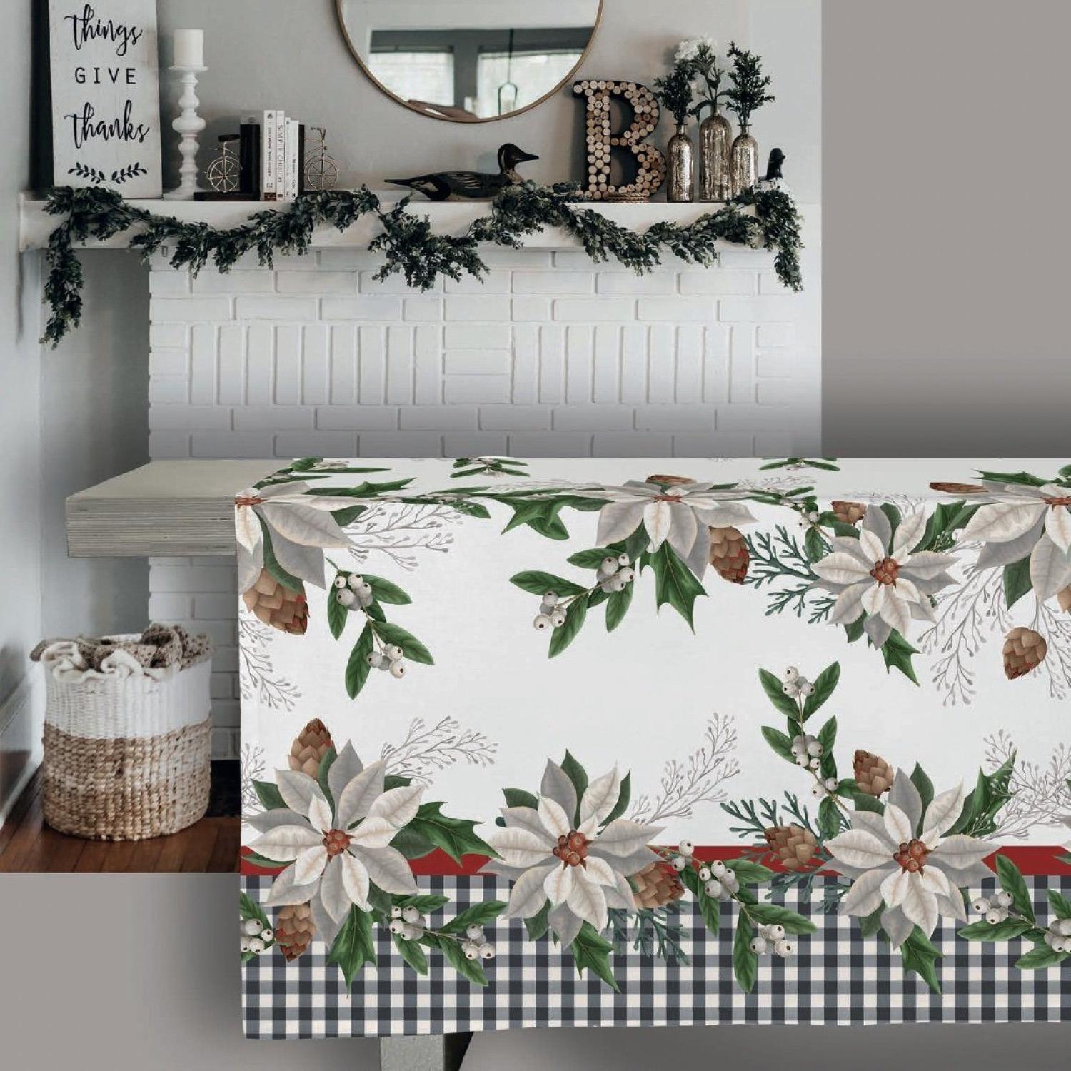 Tag House - Tovaglia Natalizia in Cotone BLANCA