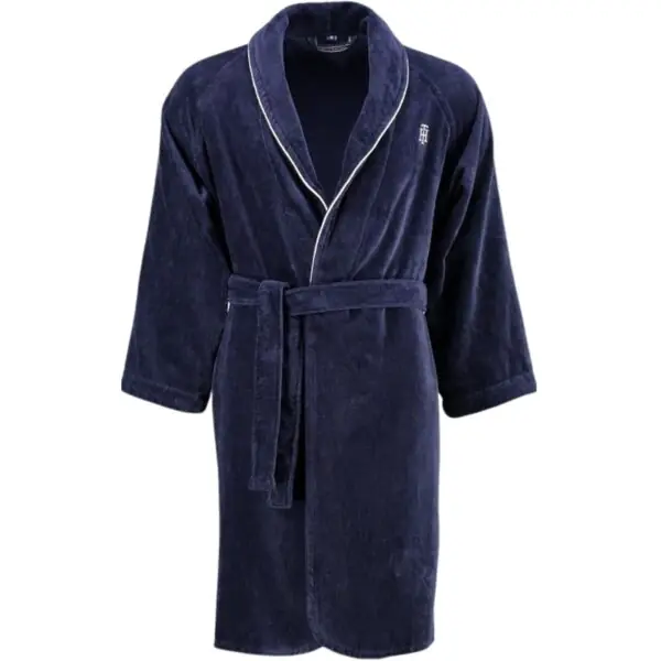 Tommy Hilfiger - Accappatoio in Spugna di Puro Cotone Kimono senza Cappuccio, Uomo Donna