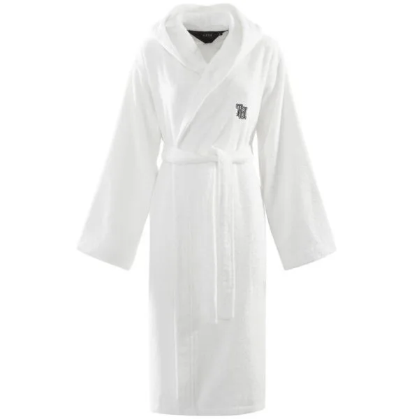 Tommy Hilfiger Accappatoio Uomo e Donna in Spugna con Cappuccio Initial, Accappatoio Adulti Unisex in Morbida Spugna con Logo Ricamato