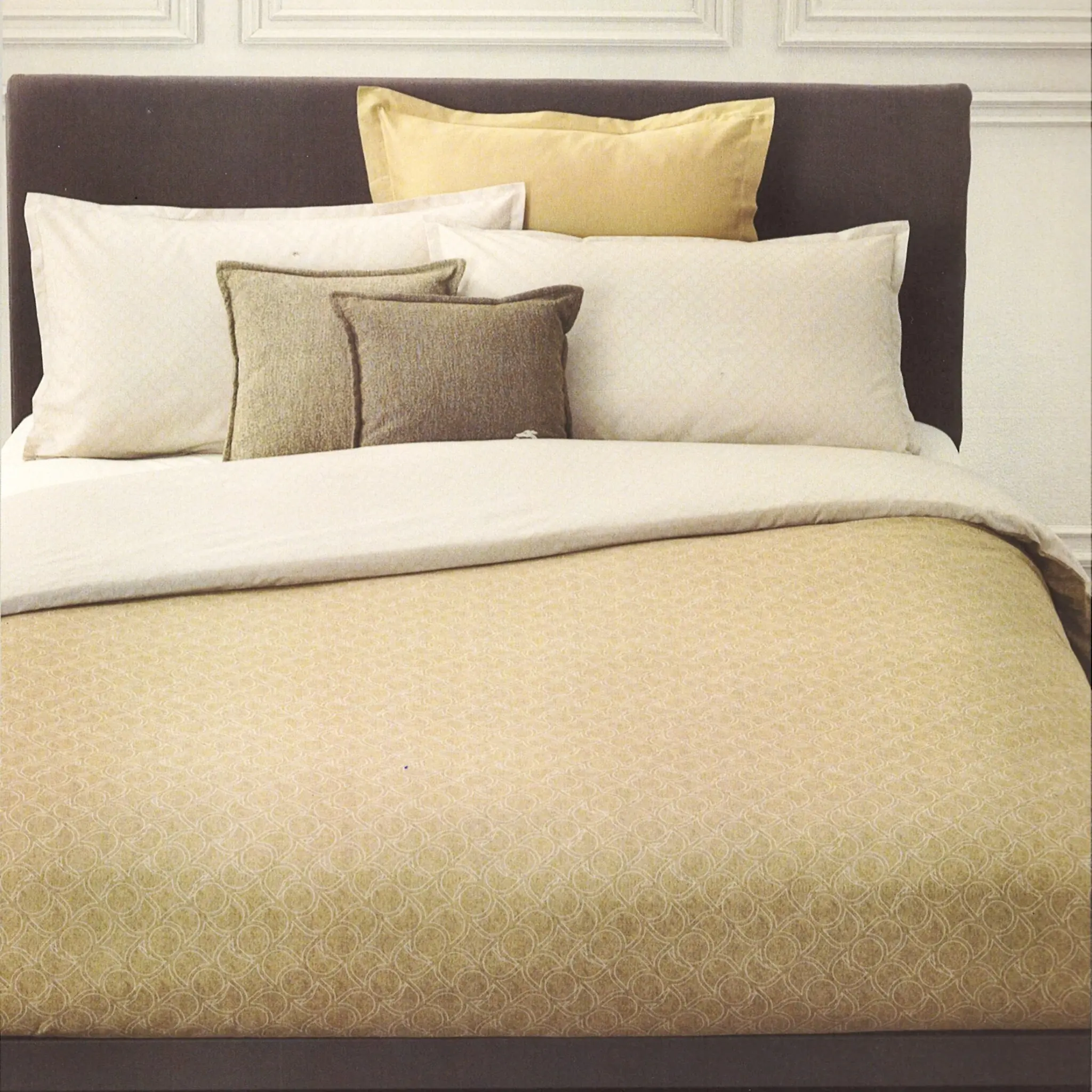 Trussardi Completo Copripiumino Matrimoniale Percalle di Cotone Greyhound Monogram