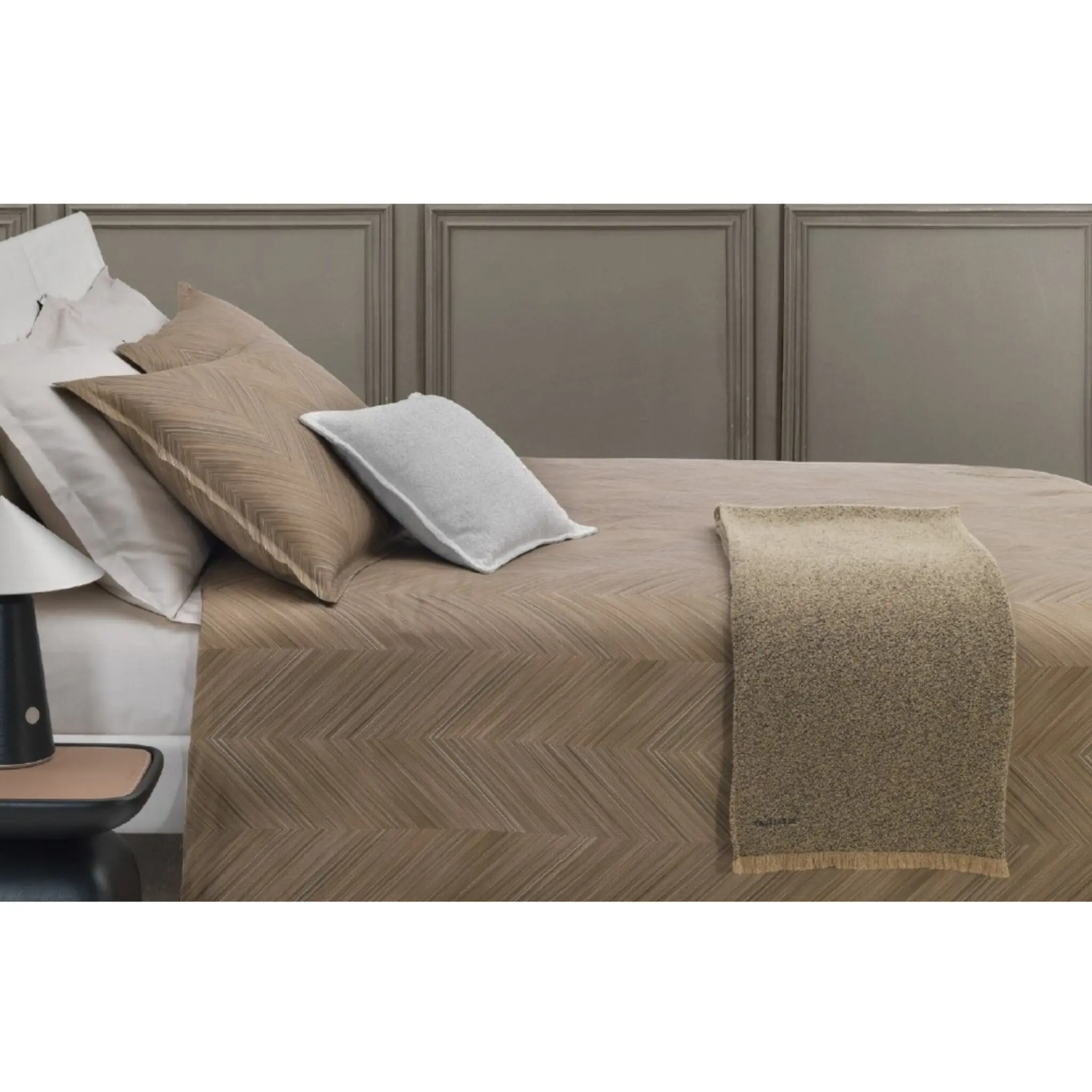 Trussardi Copripiumino Matrimoniale in Raso di cotone - Herringbone