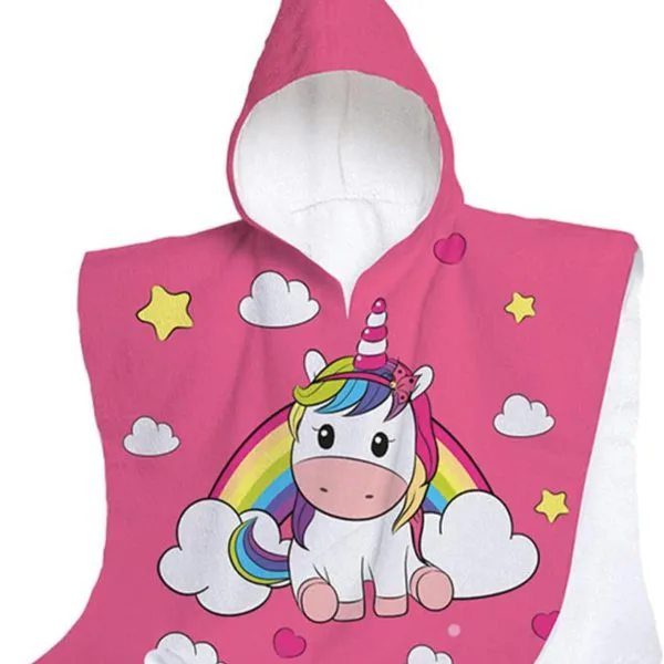 Unicorno - Poncho in Spugna di cotone