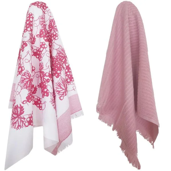 Vingi Set 2 Strofinacci Cucina in Spugna Cotone 44x73 cm Fantasy, Asciugamani da cucina Asciugapiatti