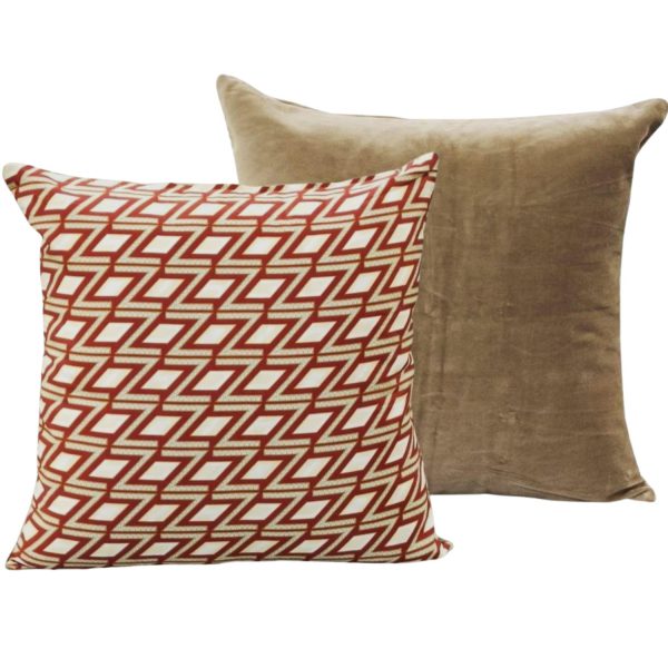 Zucchi Collection Cuscino Arredo in Raso di puro Cotone Sfoderabile con Imbottitura 40x40 cm Logo