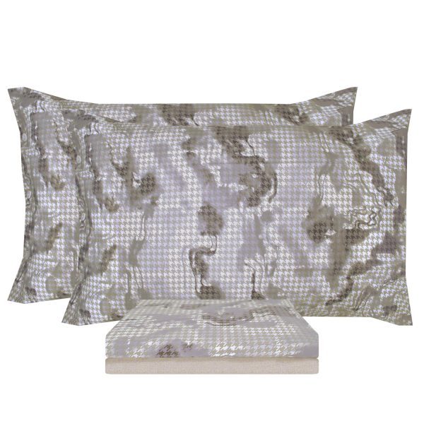 Zucchi Completo Lenzuola Matrimoniale in Percalle di Cotone - Azul