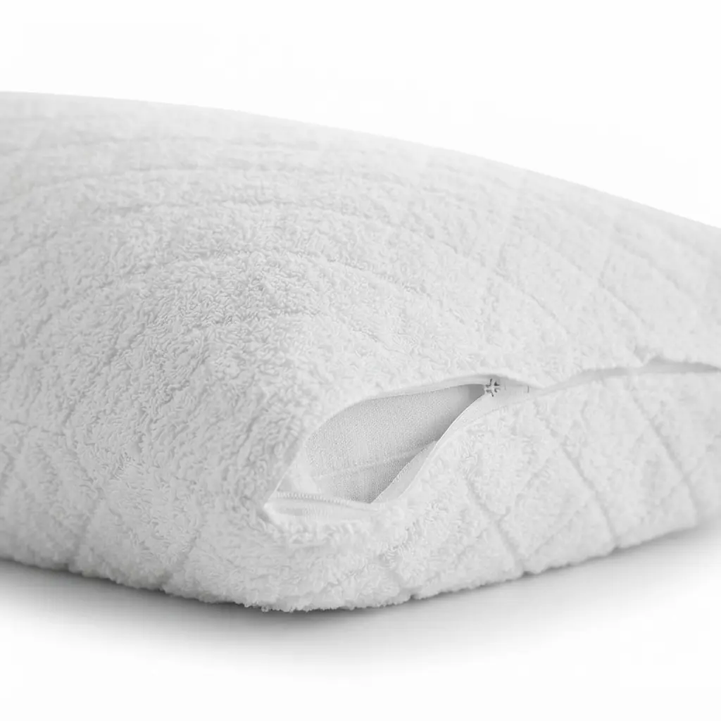 Perlarara Copriguanciale per cuscino in spugna Jersey con Zip 50x80 cm