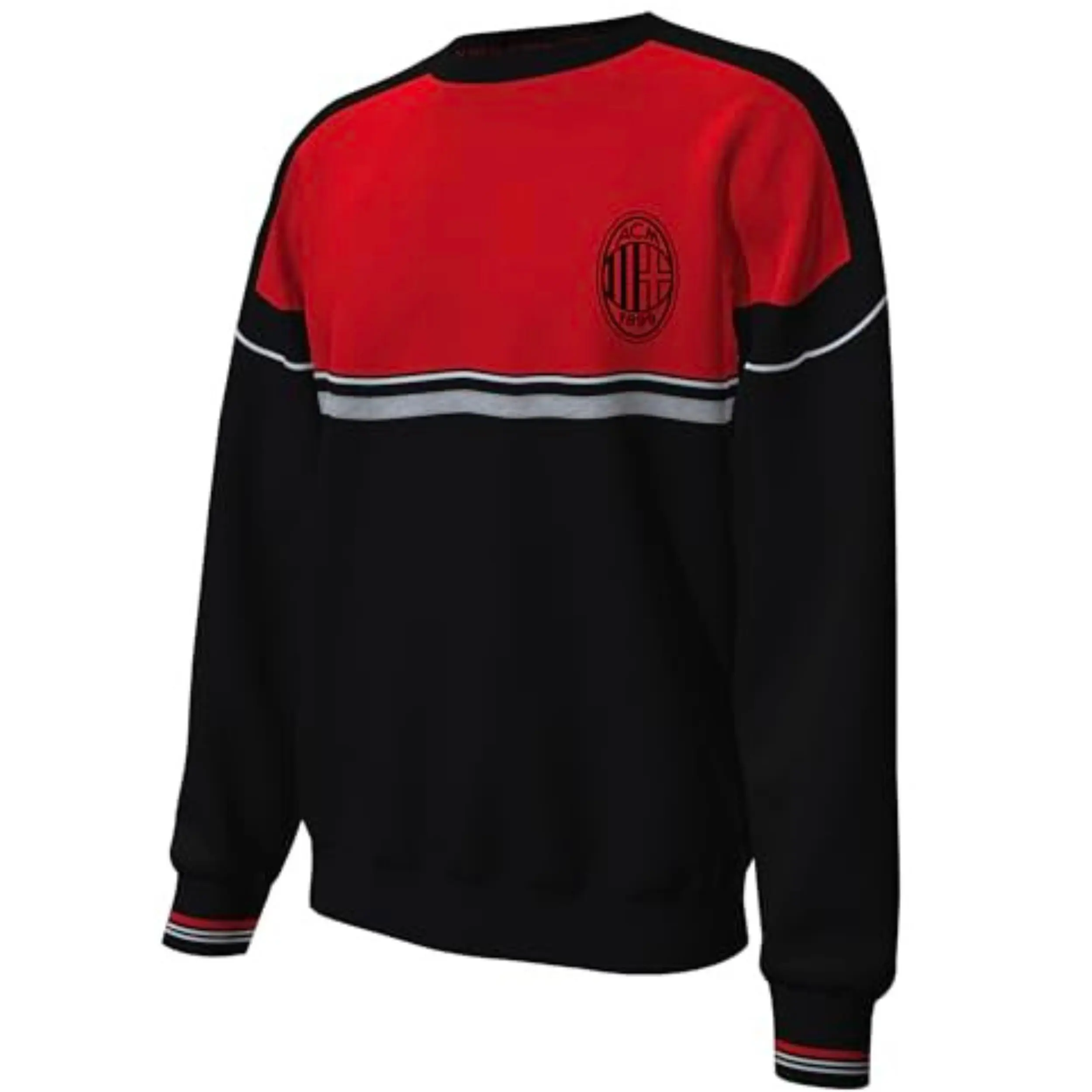 Milan Felpa In Cotone Rosso/Nero