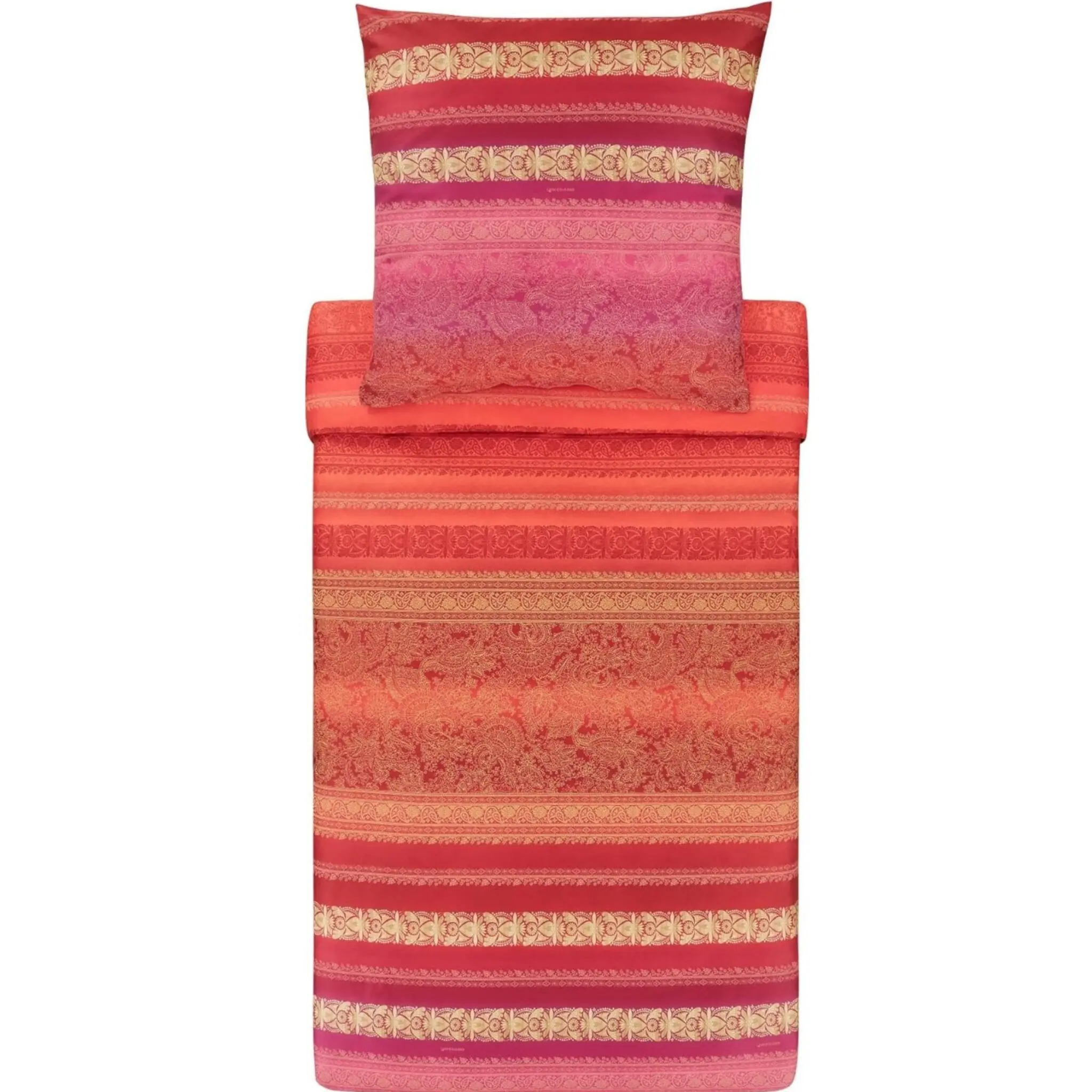 Bassetti Granfoulard Completo Letto Matrimoniale Lenzuola Raso di puro Cotone Monreale R1