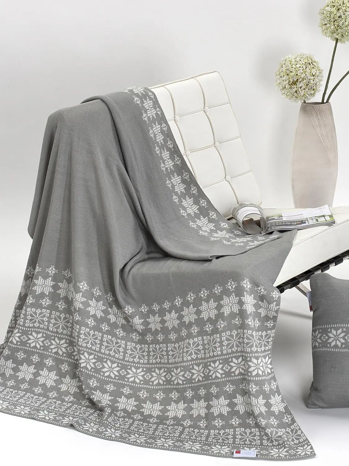 Mora Plaid in Pile 130x170 Noel - Grigio