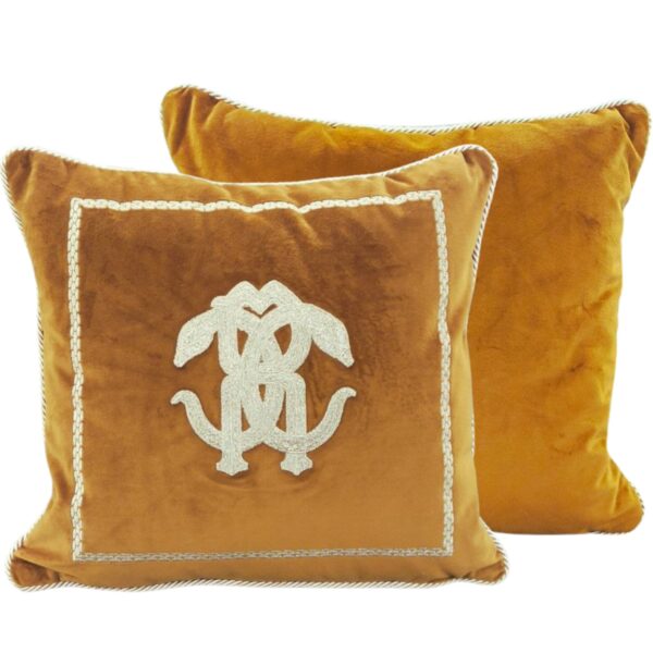 Roberto Cavalli Cuscino Arredo Mirrow Snake Gold 018 - 40x40 cm
