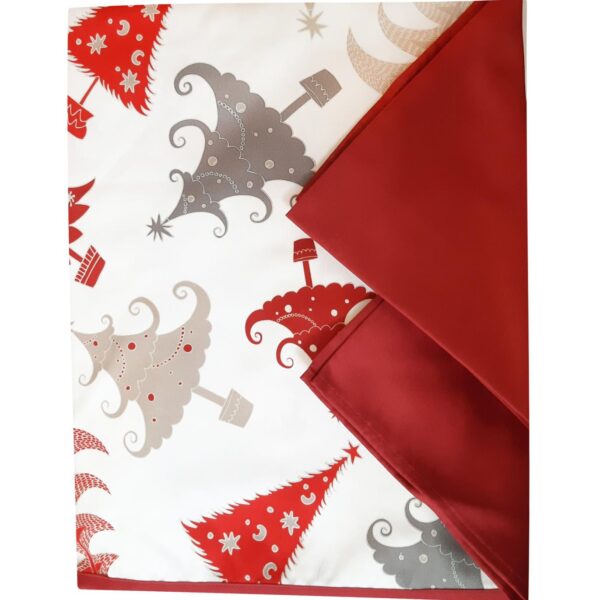 Tag House - Servizio Tavola Natalizio 6 Posti con Tovaglia 140x180 cm e Tovaglioli in Cotone - Pinetti