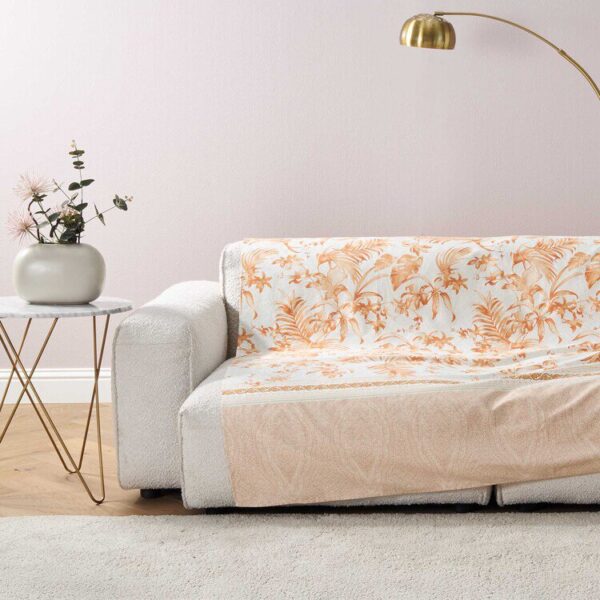 Bassetti Granfoulard - Telo Arredo Ibiscus Tattoo Beige 270x270 cm