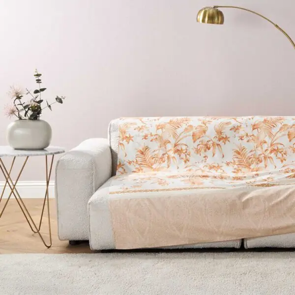 Bassetti Granfoulard - Telo Arredo Ibiscus Tattoo Beige 270x270 cm
