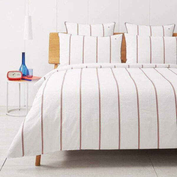 Tommy Hilfiger Parure Copripiumino Matrimoniale in cotone organico - James white