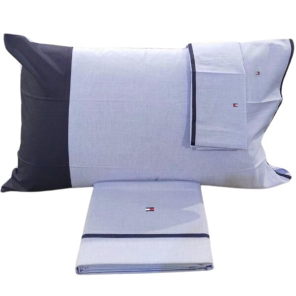 Tommy Hilfiger Parure lenzuola Matrimoniale in percalle di cotone - Blue Tailor B1