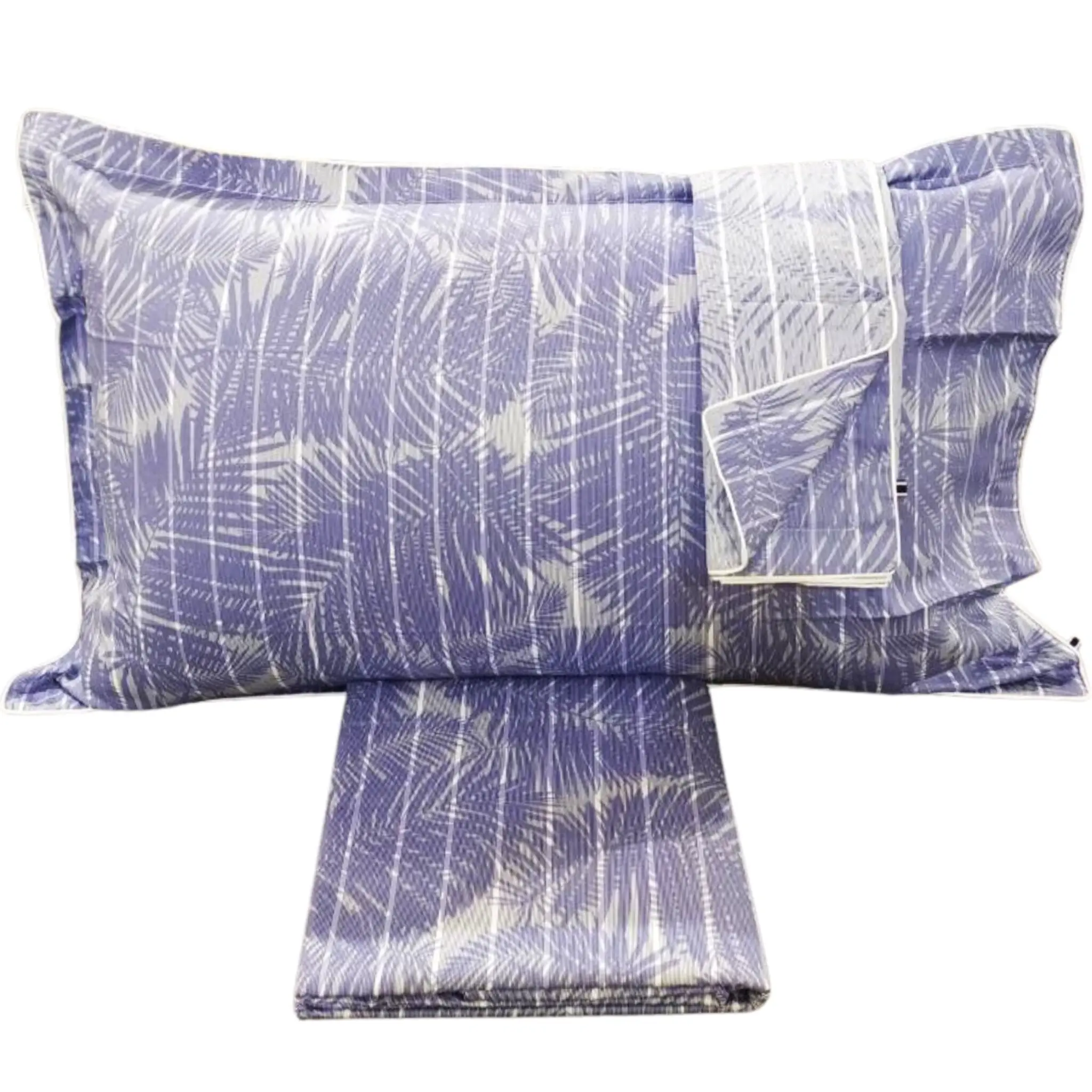 Tommy Hilfiger Parure lenzuola Matrimoniale in raso di cotone - Palm Blue