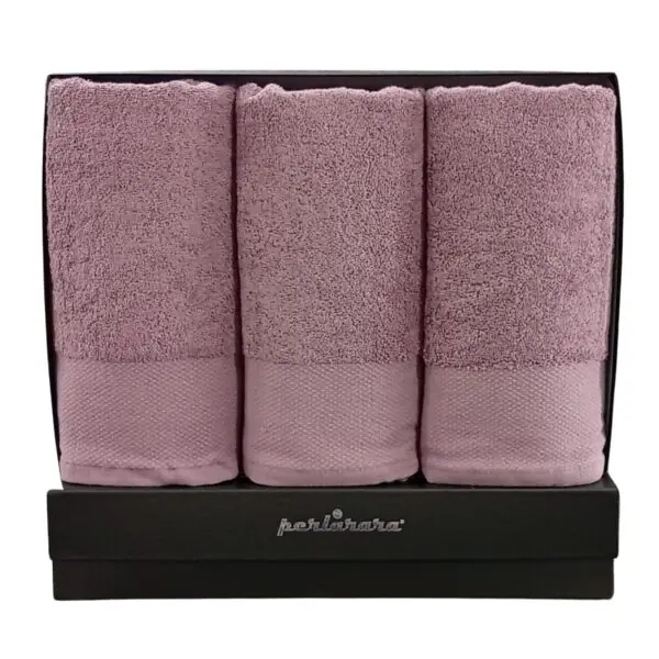 PERLARARA Set Asciugamani Viso e Bidet in Cotone 6 pezzi