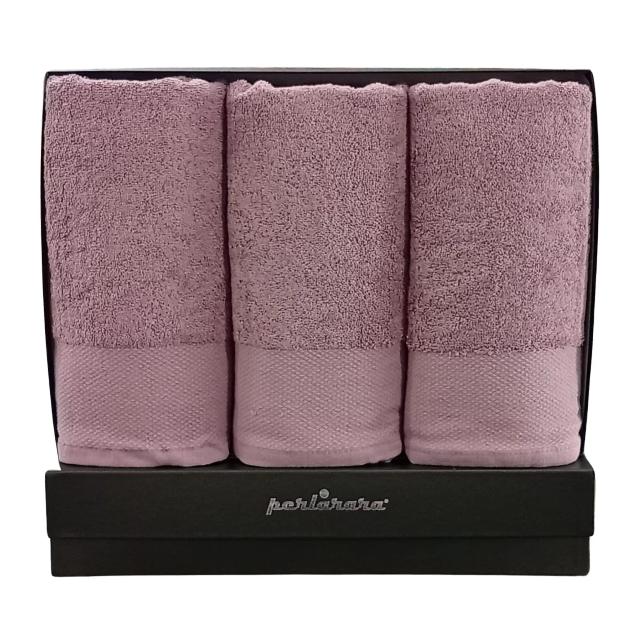 PERLARARA Set Asciugamani Viso e Bidet in Cotone 6 pezzi