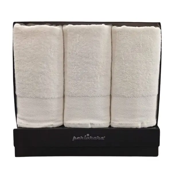 PERLARARA Set Asciugamani Viso e Bidet in Cotone 6 pezzi